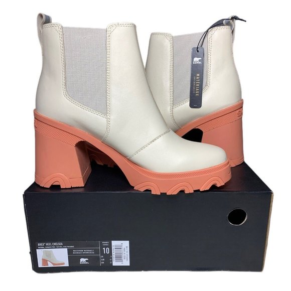Sorel Women's Brex Heel Paradox Pink/ Natural White Chelsea Boots US Size 10 - Picture 1 of 8